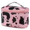 RONSSEN Cow Pattern Cosmetic Bag Portable Travel Cosmetic Bag Thickened Waterproof Storage Bag Can Store Skin Care Products Toiletries view 1