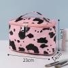 RONSSEN Cow Pattern Cosmetic Bag Portable Travel Cosmetic Bag Thickened Waterproof Storage Bag Can Store Skin Care Products Toiletries view 2