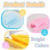 240 Pcs Compressed Facial Sponge,Professional Makeup Removal Sponge,Round Face Cleaning Sponge for Spa,Exfoliating,Face Wash(Yellow,Pink,Blue) view 3