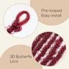 12 Inch Distressed Butterfly Locs Crochet Hair, 8 Packs Pre Looped Thick Distressed Locs Crochet Hair Long Maroon Red Butterfly Jumbo Loc Light Weight Soft Faux Locs(12Inch - 8Pack, BUG) view 4