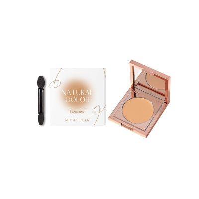Colored Clay Undereye Corrector, Color Corrector for Dark Circles with Brush, Under Eye Hydrating Concealer for Women, Conceal & Brighten Dark Circles (Nature)
