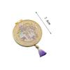 zaoalife Flower Design Compact Mirror, Chinese Style Metal Makeup Mirror Handheld Mirror Folding Portable Cosmetic Mirror view 2