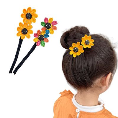 2Pcs Flower Hair Bun Maker Lazy Hair Curler French Hairstyle Twist Bun Maker Donut Hair Bun Maker Hair Styling Accessories for Women Girls