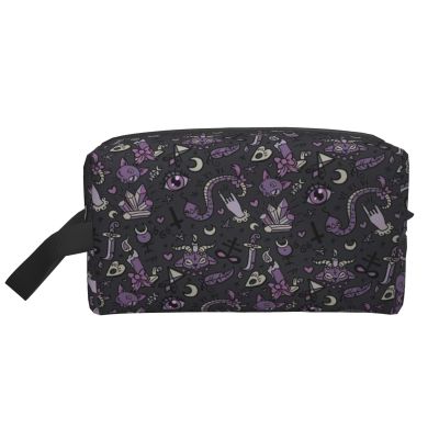 YQxwJL Purple Black Goth Spooky print Toiletry Bag for Men,Toiletry Organizer Dopp Kit Shaving Bag for Toiletries Accessories