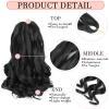 French Curl Braiding Hair 14 Inch Curly Braiding Hair 8 Packs Pre Stretched Bouncy Loose Wave French Curls Crochet Braids for Black Women (1B, 14 inch) view 2
