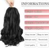 French Curl Braiding Hair 14 Inch Curly Braiding Hair 8 Packs Pre Stretched Bouncy Loose Wave French Curls Crochet Braids for Black Women (1B, 14 inch) view 3