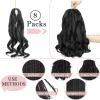 French Curl Braiding Hair 14 Inch Curly Braiding Hair 8 Packs Pre Stretched Bouncy Loose Wave French Curls Crochet Braids for Black Women (1B, 14 inch) view 4