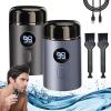 Doonai Mini Portable Electric Shaver, Doonai Shaver, Pocket Size Electric Razor, USB Rechargeable Waterproof Shaver Electric Beard Trimmer for Home, Trave, Office (2pcs-a) view 1