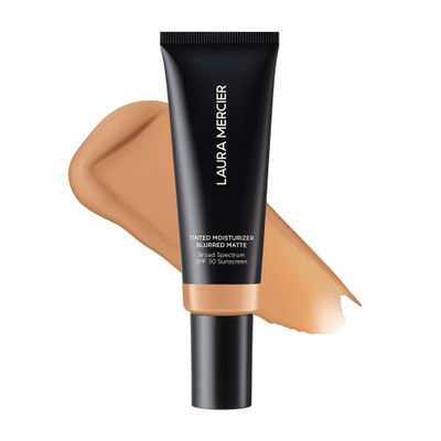 Laura Mercier Tinted Moisturizer Blurred Matte with SPF 30: 24HR+ Shine Control and Blurring, Long Lasting, Sheer to Light, Buildable Coverage, Blurs the Look of Pores, Skin Tint, 3W Palomino