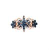 Faship Gorgeous Navy Blue Rhinestone Crystal Flora Hair Barrette Clip view 1