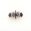 Faship Gorgeous Navy Blue Rhinestone Crystal Flora Hair Barrette Clip view 2