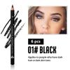 6Pcs Brow Pencil Set with Sharpener Wooden Hard-Core Eyebrow Pencils, Perfect for Eye Brows & Eyeliner, Waterproof & Sweat-Proof for Beginner makeup (Black+3*Dark Brown+2*Brown, Pack of 6) view 3