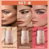 3Pcs Contour Stick Set3 Colors Contour Stick Makeup Set Long-Lasting Waterproof Concealer Stick KitCream Blush & Highlighter Bronzer Pen (SET-B) view 3
