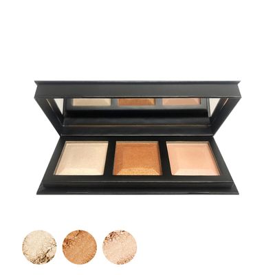 Chamko Premium Radiant Glow Highlighter Palette  Makeup Artist Approved, Richly Pigmented & Skin-Nourishing Formula with Luminous Finish | Talc-Free, Vegan & Cruelty-Free, 0.7 oz