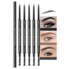5 Pcs Dual-Sided Auto-rotate Ultra-Fine Tip Eye Brow Pencils Pack,Draws Tiny Precise Brow Makeup, Defines, Fills Brows, Shapes, Contours, Combs, 1mm Pen Point (Black+3*Dark Brown+Gray) view 1