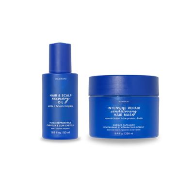 AAVRANI Hair & Scalp Recovery Oil 1.69 Fl Oz + Intensive Repair Conditioning Hair Mask 8.4oz