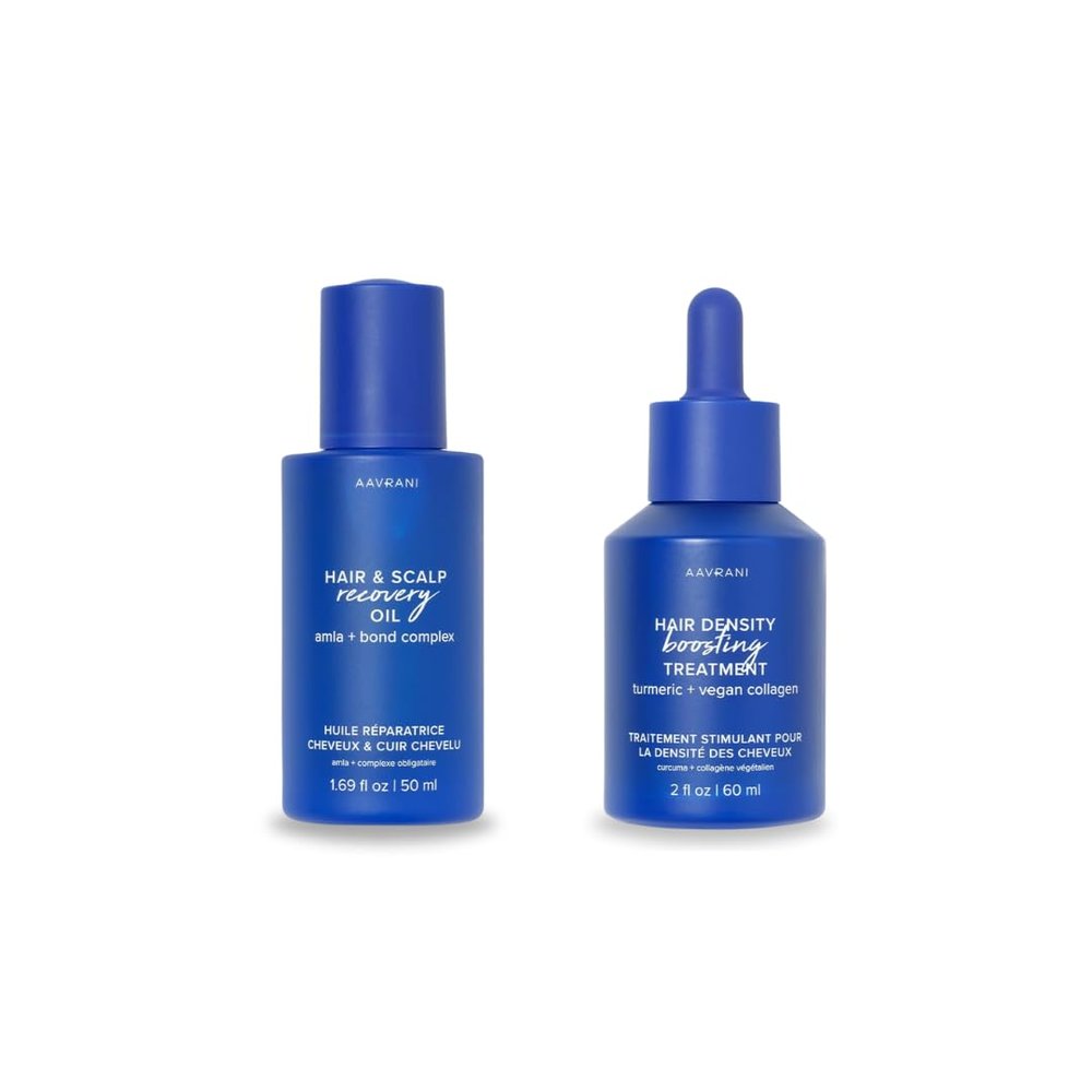 AAVRANI Hair & Scalp Recovery Oil - Rosemary, Bond Complex, & Amla Treatment 1.69 Fl Oz + AAVRANI Hair Density Boosting Treatment 2 Fl Oz