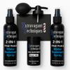 Extravagant Techniques Hair Fiber Kit, Real Hair Fibers with 2-in-1 fiber hold & water resistant spray,2-4 fl oz Bottles, Black view 1