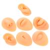 BCOATH Realistic Face Model Flexible Ears Mouth Nose Tongue for Piercing Practice Display Silicone Training Set view 1