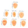 BCOATH Realistic Face Model Flexible Ears Mouth Nose Tongue for Piercing Practice Display Silicone Training Set view 2