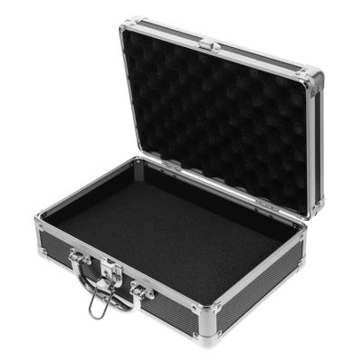 ANDRESLAD Aluminum Alloy Storage Case with Lock Foam-lined Toolbox for Instruments Medical Supplies Cosmetics Portable Multi-functional Briefcase for Travelers Craftsmen