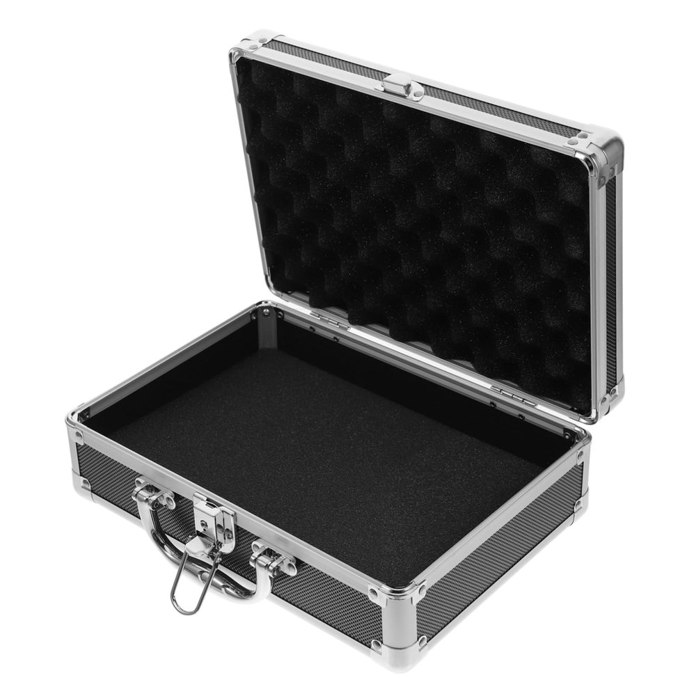 ANDRESLAD Aluminum Alloy Storage Case with Lock Foam-lined Toolbox for Instruments Medical Supplies Cosmetics Portable Multi-functional Briefcase for Travelers Craftsmen
