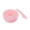 Healeved Facial Mask Bowl Set with Stick and Cover Plastic DIY Makeup Tool Kit for Mixing and Applying Masks Pink Facial Skincare Accessory for Home Beauty Care view 1
