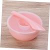 Healeved Facial Mask Bowl Set with Stick and Cover Plastic DIY Makeup Tool Kit for Mixing and Applying Masks Pink Facial Skincare Accessory for Home Beauty Care view 4