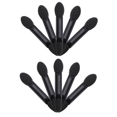 Healeved 10pcs Disposable Eyeshadow Brush Set Dual Sided Sponge Applicators for Eye Makeup