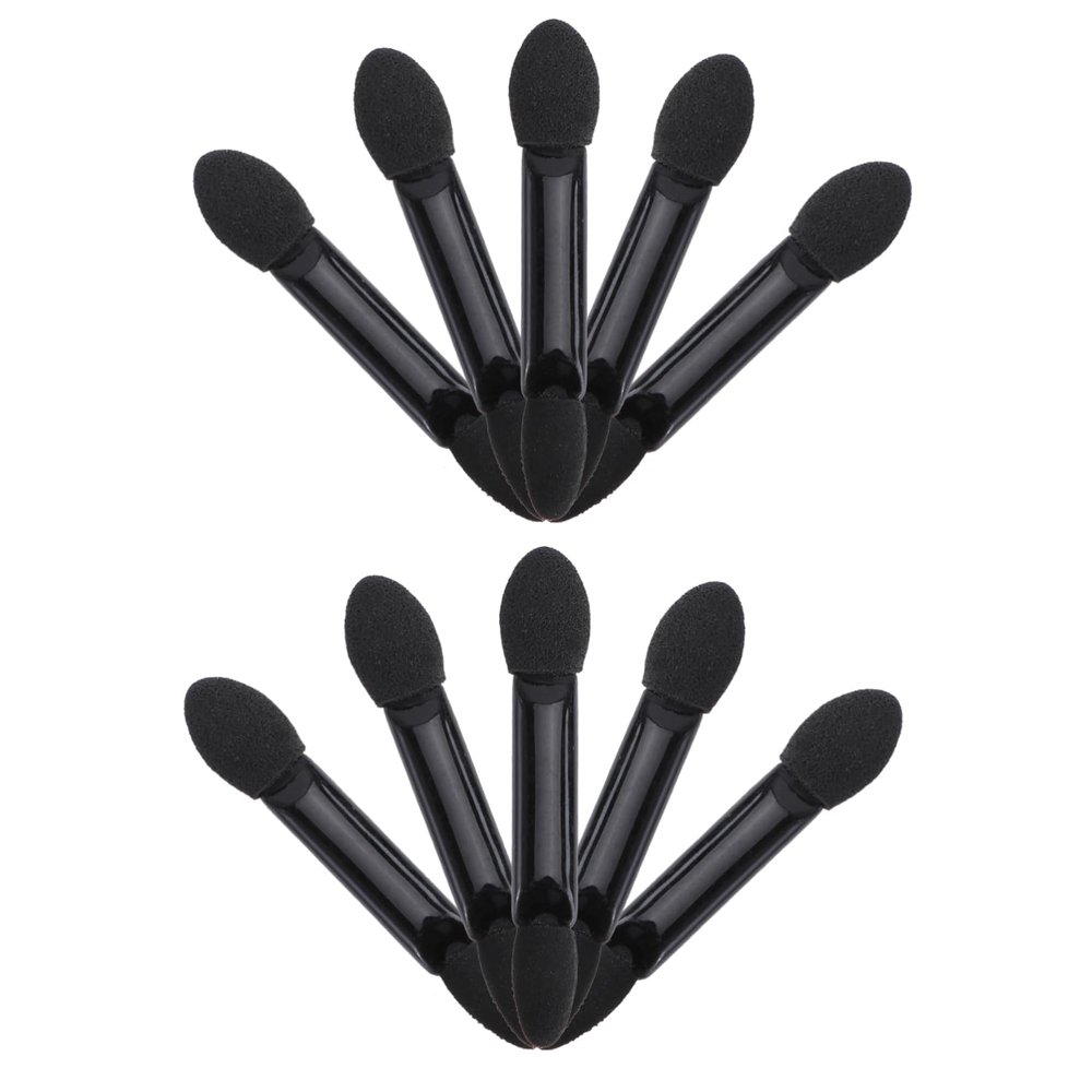 Healeved 10pcs Disposable Eyeshadow Brush Set Dual Sided Sponge Applicators for Eye Makeup