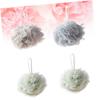 ARTSEWPLY Mesh Bath Balls 4 Pack with Hanging Rope Soft Exfoliating Shower Ball for Men and Women for Home and Hotel Use view 3