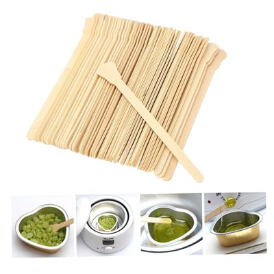 ARTSEWPLY 100pcs Waxing Sticks Disposable Waxing Rods for Hair Removal Salons Home Use