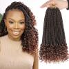 10 Inch Box Braids Crochet Hair with Curly Ends 8 Packs Pre-looped Goddess Box Braids Hair Extensions Synthetic Boho Box Braiding Hair for Women (15trands/pack T30#) view 1