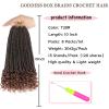 10 Inch Box Braids Crochet Hair with Curly Ends 8 Packs Pre-looped Goddess Box Braids Hair Extensions Synthetic Boho Box Braiding Hair for Women (15trands/pack T30#) view 2
