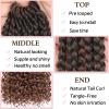 10 Inch Box Braids Crochet Hair with Curly Ends 8 Packs Pre-looped Goddess Box Braids Hair Extensions Synthetic Boho Box Braiding Hair for Women (15trands/pack T30#) view 3