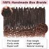 10 Inch Box Braids Crochet Hair with Curly Ends 8 Packs Pre-looped Goddess Box Braids Hair Extensions Synthetic Boho Box Braiding Hair for Women (15trands/pack T30#) view 4