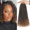 10 Inch Goddess Box Braids Crochet Hair with Curly Ends 8 Packs Pre-looped 3X Goddess Braids Hair Extensions Synthetic Boho Box Braiding Hair for Women (15Strands/pack T27#) view 1