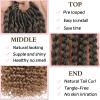 10 Inch Goddess Box Braids Crochet Hair with Curly Ends 8 Packs Pre-looped 3X Goddess Braids Hair Extensions Synthetic Boho Box Braiding Hair for Women (15Strands/pack T27#) view 3