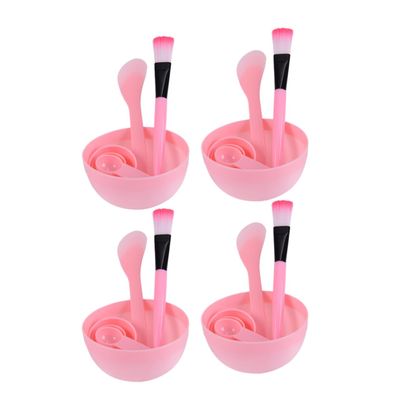 ARTSEWPLY 4sets Skincare Diy Mask Bowl Tool Kit Facial Mask Bowl Brush Bottle Measuring Cover for Ladies