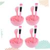 ARTSEWPLY 4sets Skincare Diy Mask Bowl Tool Kit Facial Mask Bowl Brush Bottle Measuring Cover for Ladies view 3