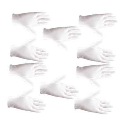 Angoily 5 Double Pack of Comfortable Stretch Gloves Made for Jewelry Inspection Gentle on Hands White for Shop Use