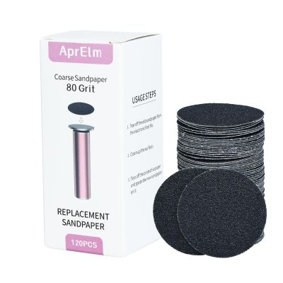 120pcs Replaceable Sandpaper for Electric Foot Callus Remover, 80 Grit Coarse Sandpaper Refill Discs