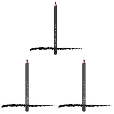 L.A. Girl Lipliner Pencil, Black GP520 (Pack of 3)