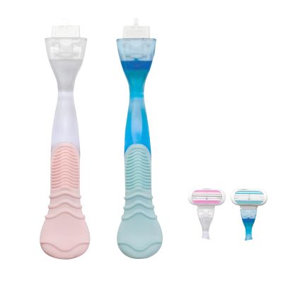 SAMIQU Replacement Razor Handle  2 Pack Anti-Slip Handle Compatible with Gillette Venus Women's Razors