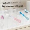 SAMIQU Replacement Razor Handle  2 Pack Anti-Slip Handle Compatible with Gillette Venus Women's Razors view 4