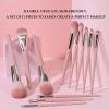11Pcs Pink Makeup Brushes Concealer Brush Premium Synthetic Eye Face Brush Set for Eyeshadow, Eyebrow, Eyeliner, Blending (Cherry Pink) view 3