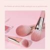 11Pcs Pink Makeup Brushes Concealer Brush Premium Synthetic Eye Face Brush Set for Eyeshadow, Eyebrow, Eyeliner, Blending (Cherry Pink) view 4
