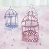 2xBird Cage Makeup Organizer Dresser Organizer for Party Home Decoration Pink view 3