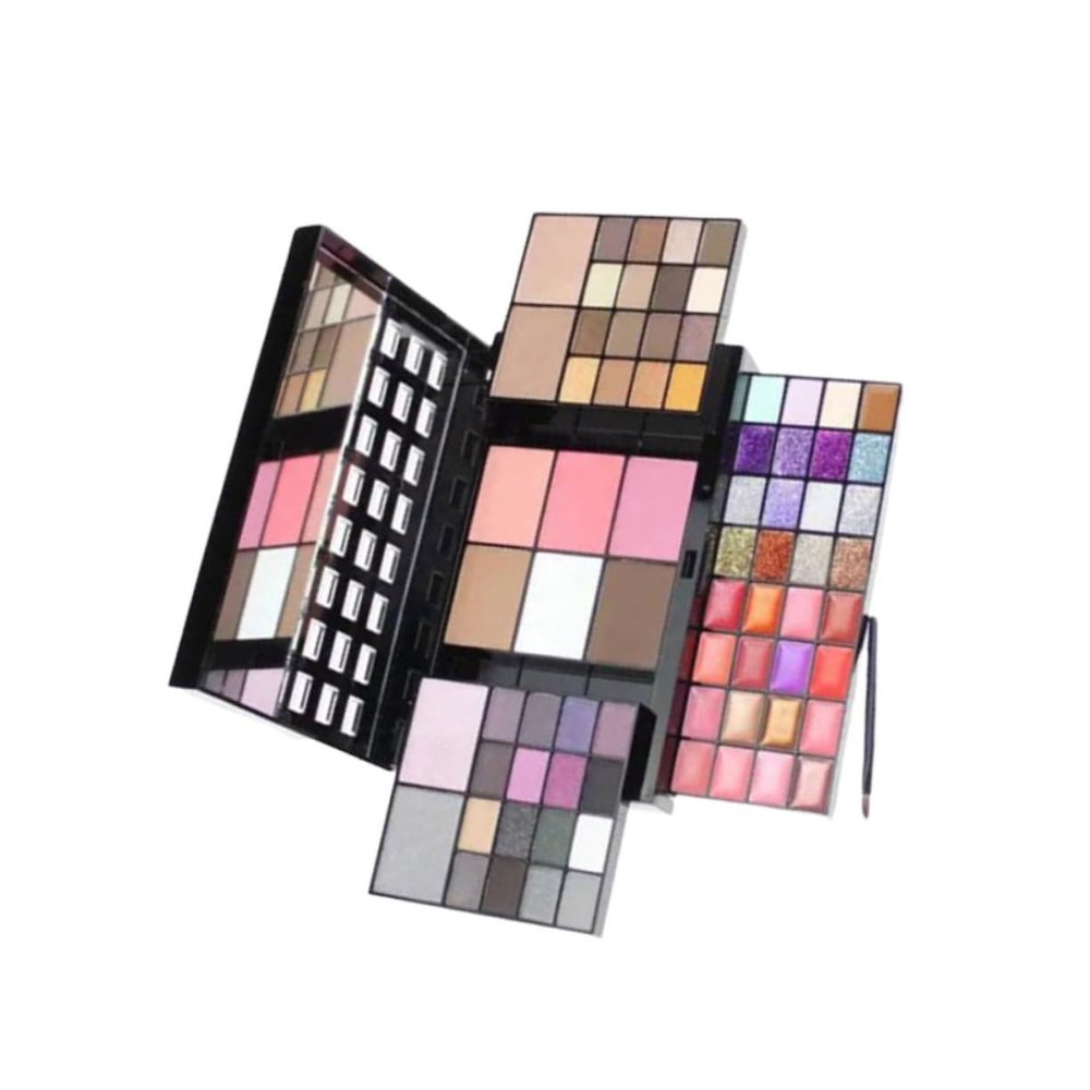 ARTSEWPLY 74-Color Eyeshadow Palette Lip Gloss Blush Foundation Cream Glitter Sequins Makeup Set for Women for Everyday Use and Special Occasions
