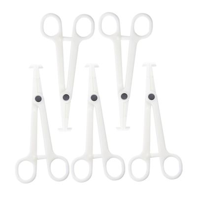 NinthAvenue Basics 5pcs Diagonal Pliers Piercing Needles and Clamp Tongue Clamp Needle Wrench White